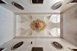 Achtzehnten Jahrhundert Dekoration von der Decke in der venetische Villa