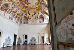 Eingang in der Halle der venetische Villa in Verona