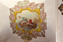 decoration of eighteenth-century on the ceiling of venetian villa